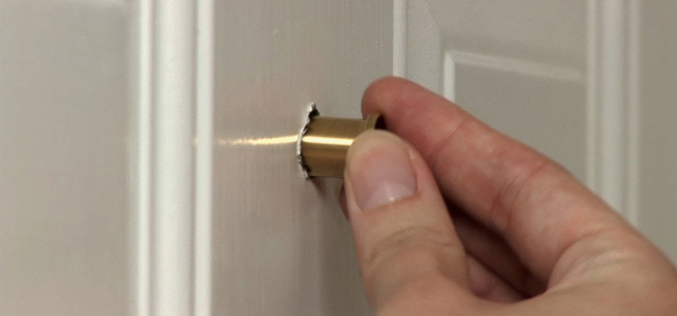 peephole door repair in Titusville